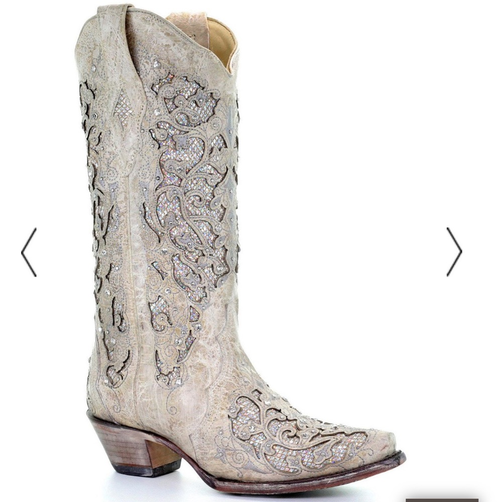 Corral Handcrafted Glitter Inlay Western Boots - Size 7.5